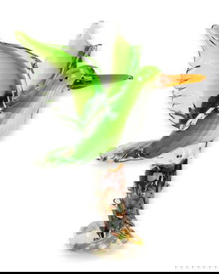 Pasare colibri-figurina din sticla Murano