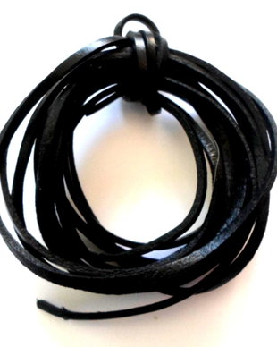 Snur piele negru