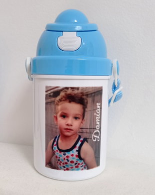 Sticla cu pai pentru copii personalizata