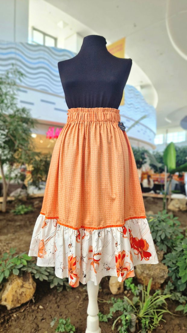 Summer orange skirt- Unicat