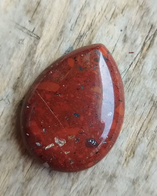 Cabochon jasp rosu, 40x30 mm