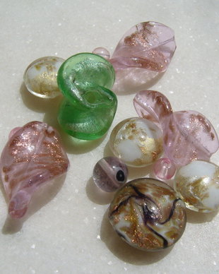 Mix margele sticla si Lampwork (lucrate manual in India) 2