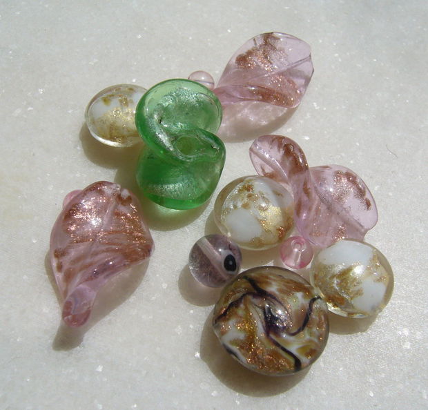 Mix margele sticla si Lampwork (lucrate manual in India) 2