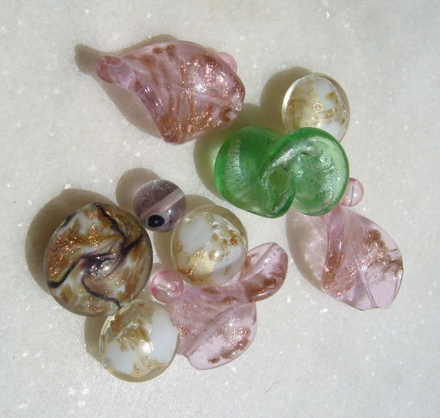 Mix margele sticla si Lampwork (lucrate manual in India) 2