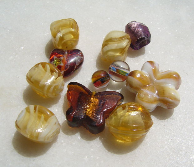 Mix margele sticla si Lampwork (lucrate manual in India) 3