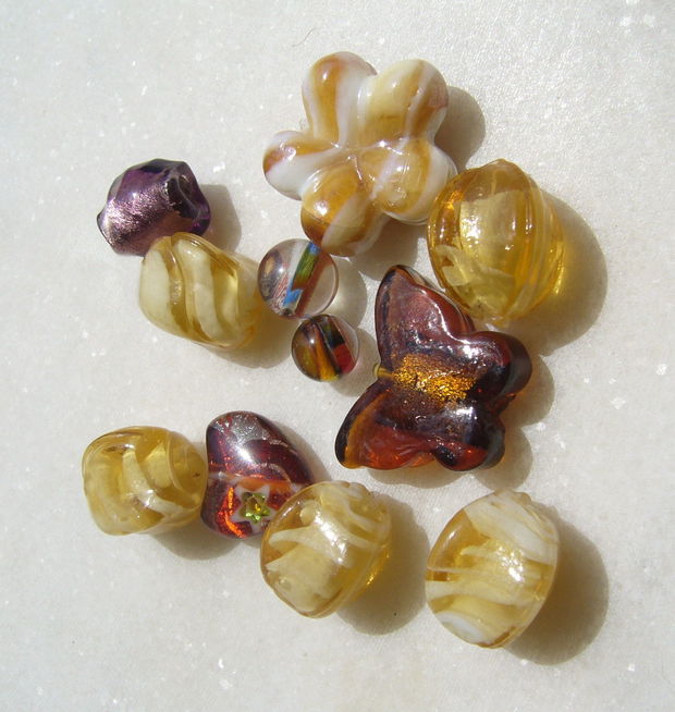 Mix margele sticla si Lampwork (lucrate manual in India) 3