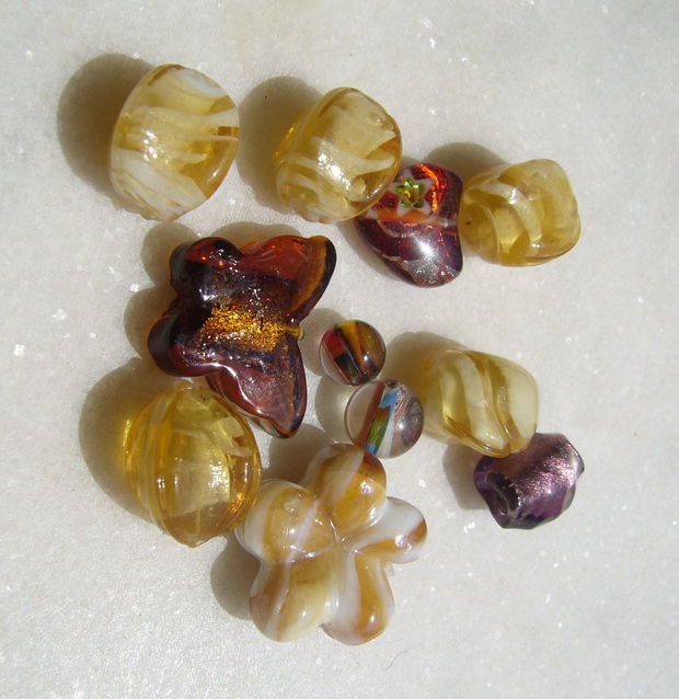 Mix margele sticla si Lampwork (lucrate manual in India) 3