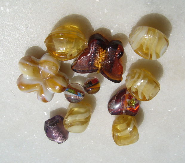 Mix margele sticla si Lampwork (lucrate manual in India) 3