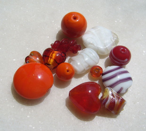 Mix margele sticla si Lampwork (lucrate manual in India) 4