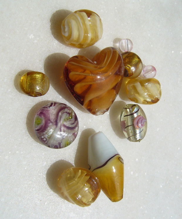 Mix margele sticla si Lampwork (lucrate manual in India) 6