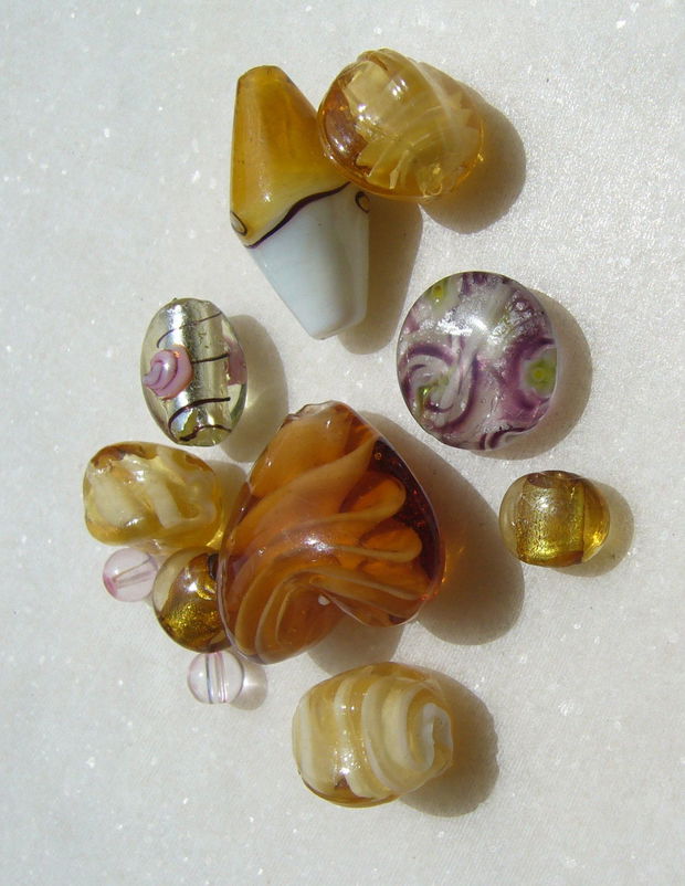 Mix margele sticla si Lampwork (lucrate manual in India) 6