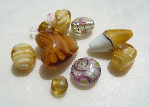 Mix margele sticla si Lampwork (lucrate manual in India) 6