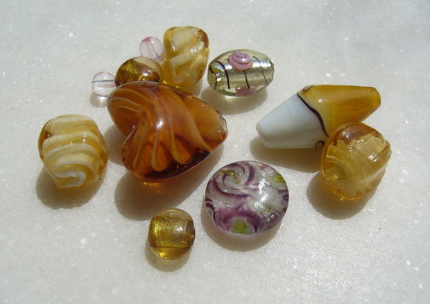 Mix margele sticla si Lampwork (lucrate manual in India) 6