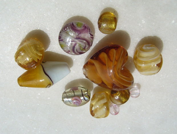 Mix margele sticla si Lampwork (lucrate manual in India) 6