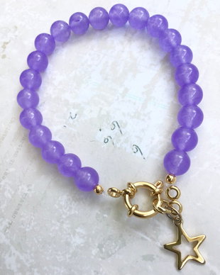 Bratara jad lavanda