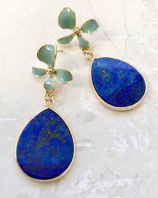 Cercei vintage lapis lazuli