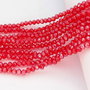 Cristale din sticla, rondelle, 4x3.5 mm, rosii-A06