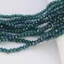 Cristale din sticla, rondelle, 4x3.5 mm, verde smarald-A18