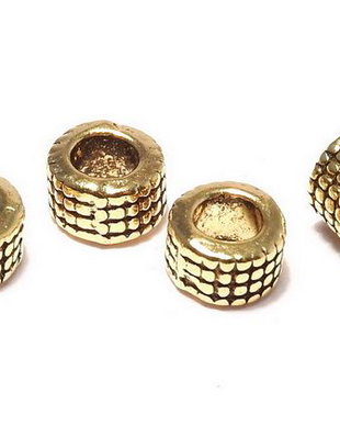 Margele din metal, auriu antichizat, 3x5 mm
