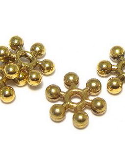 Distantier metalic, auriu antichizat, 7x2 mm