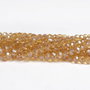Cristale din sticla, rondelle, 2.5x2 mm, lucioase, goldenrod