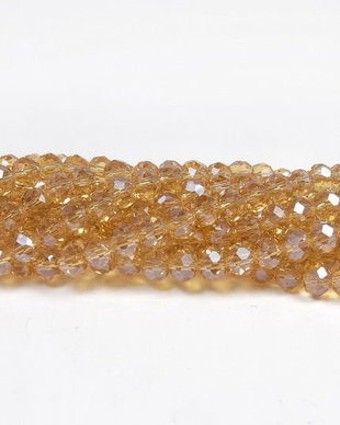Cristale din sticla, rondelle, 2.5x2 mm, lucioase, goldenrod