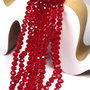 Cristale din sticla, rondelle, 2.5x2 mm, transparente rosu inchis-D07