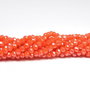Cristale din sticla, rondelle, 2.5x2 mm, opace, lucioase, orange-A27-A10
