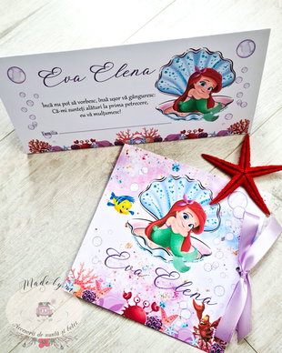 Plic de bani botez Mica sirena