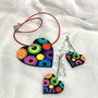 Set bijuterii handmade unicat -pictat manual