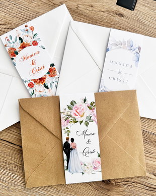 10 Benzi pentru Invitatii Nunta, Benzi Decorative Plicuri