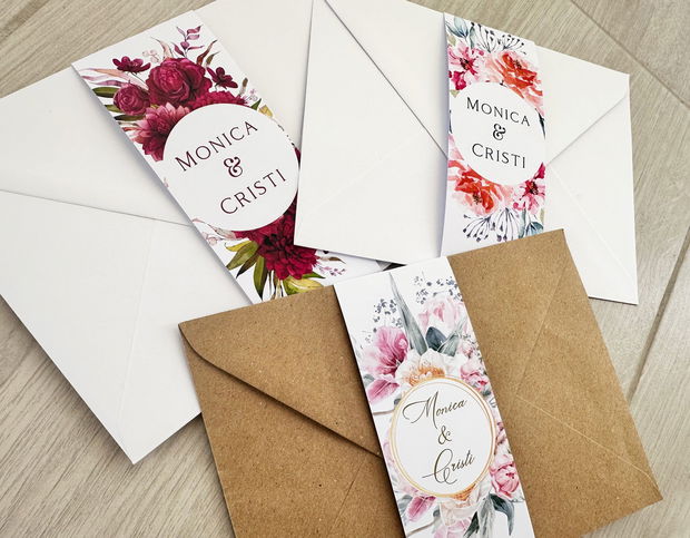 10 Benzi pentru Invitatii Nunta, Benzi Decorative Plicuri