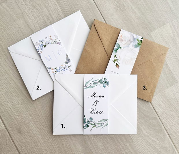 10 Benzi pentru Invitatii Nunta, Benzi Decorative Plicuri