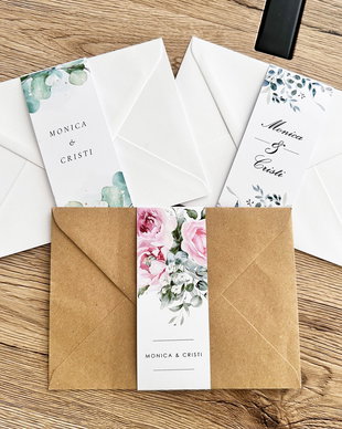 10 Benzi pentru Invitatii Nunta, Benzi Decorative Plicuri