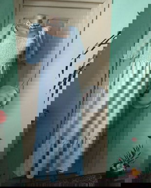 Rochie alb bleu diafan