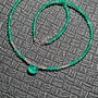 Colier argint onix verde brioleta minimalist boho chic trendy - Transport gratuit