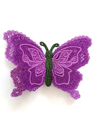 Brosa fluture filigran mov