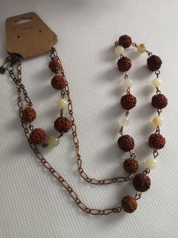 Set colier si bratara Rudraksha