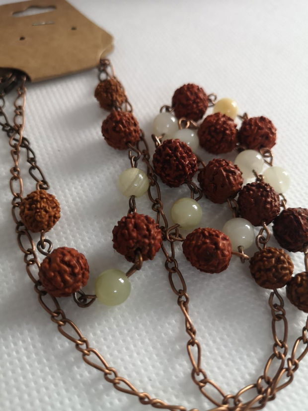 Set colier si bratara Rudraksha