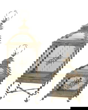 Set doua felinare din metal auriu