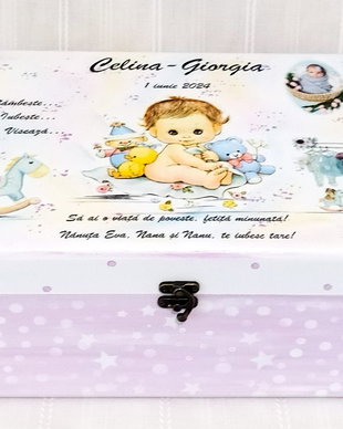 Cutie trusou botez/mot fetita cu ursuleti