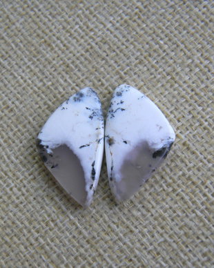 Pereche cabosoane opal dendritic (C25)