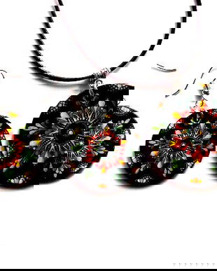 set bijuterii lemn 45949