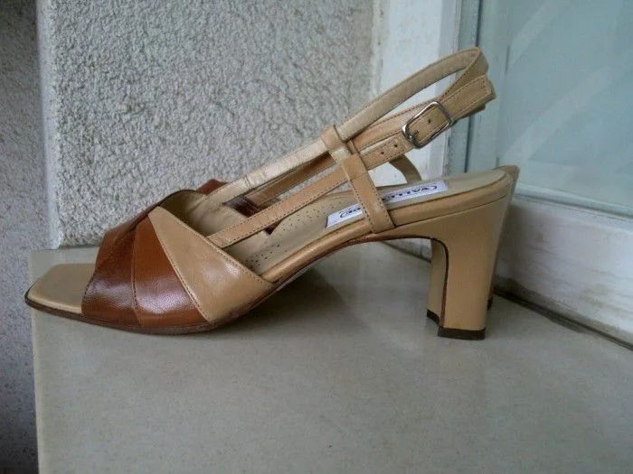 SANDALE VALLEVERDE MODA COMODA PIELE NATURALA MARIME 381/2 MADE IN ITALY