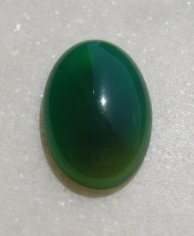 Cabochon agata verde aprox 30x20x7.6 mm