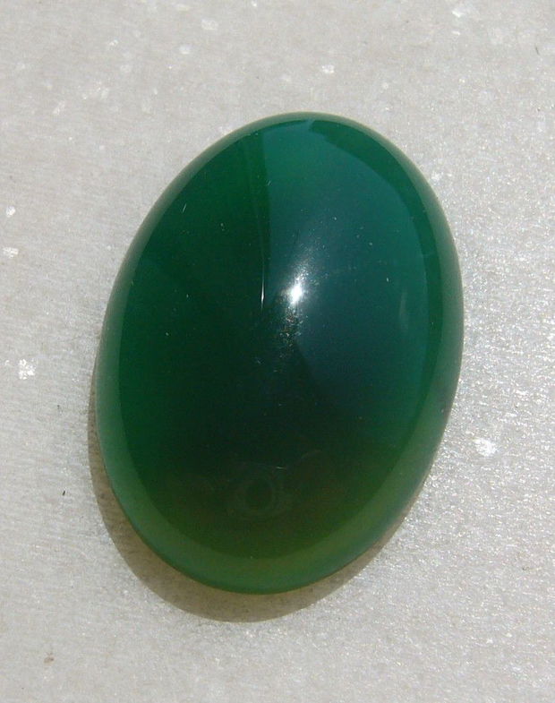 Cabochon agata verde aprox 30x20x7.6 mm