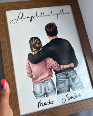 Rama foto personalizata cuplu better together