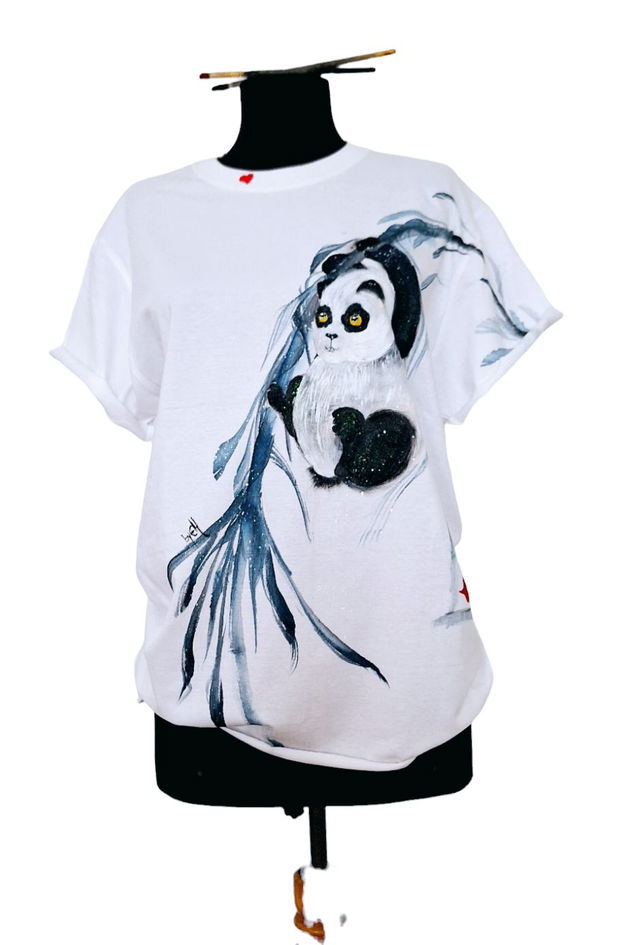 Tricou pictat Panda Love