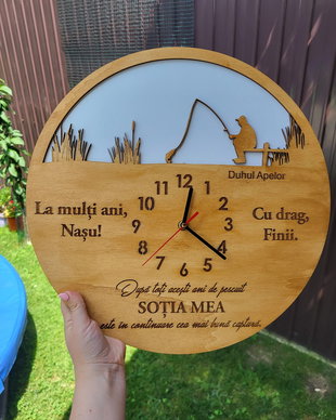 Ceas pescar personalizat