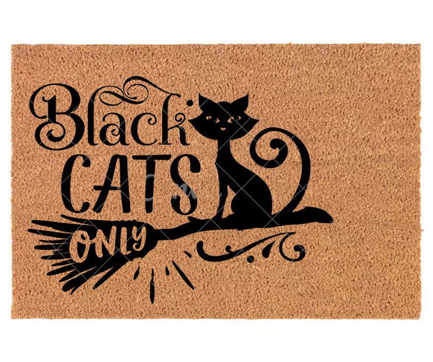 Covor intrare - Black cats only